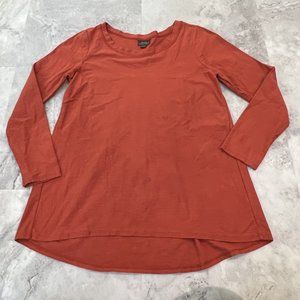 Nomadic Traders NTCO Burnt‎ Orange Tunic Top Women's Size Medium M Cotton